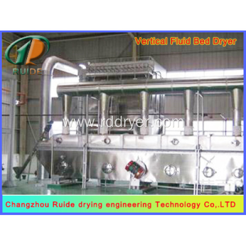 Fluid drying bed machine